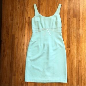 Women’s light aqua retro look fitted dress size 4